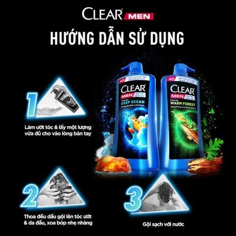 Dầu Gội Đầu Clear Men Cho Nam Đánh Bay Gàu 600G/ 630G