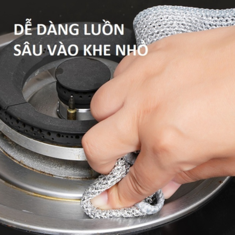 Khăn Rửa Chén Bát Lưới Kim Loại | Tấm Lưới Kim Loại | Khăn Rửa Chén | Khăn Lưới Kim Loại Rửa Chén Bát - 1 Khăn