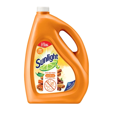 Nước Rửa Chén Bát Sunlight Quế Bồ Hòn Can 3.5Kg