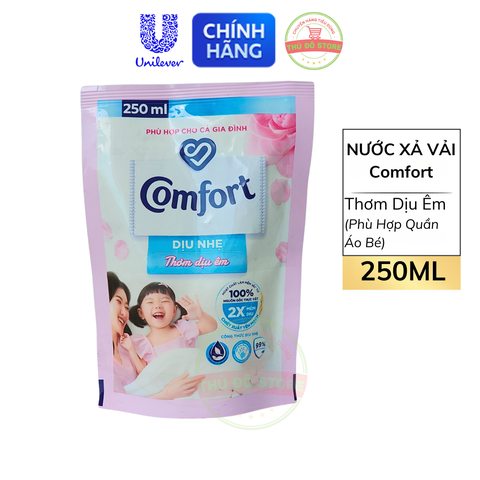 Nước Xả Vải Comfort Thơm Dịu Êm Cho Quần Áo Bé - Túi 250ML