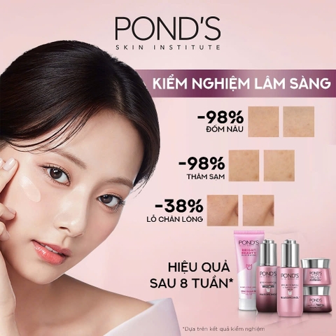 Serum Dưỡng Sáng Da Đa Tầng Pond Bright Miracle Ngày & Đêm Mờ Thâm Sạm Với 50X Niasorcinol - Lọ 30G (Hồng)