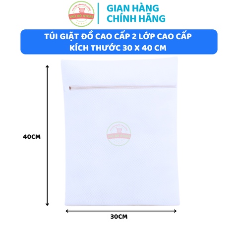 Túi Giặt Đồ Cao Cấp 2 Lớp | Túi Lưới Giặt Quần Áo Vớ Chắc Chắn - Size 30x40cm