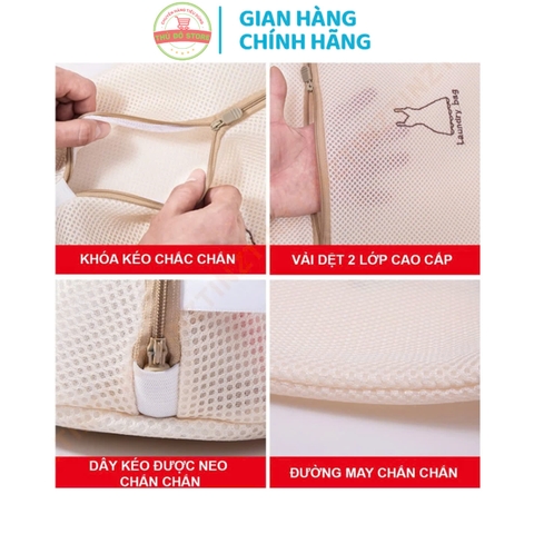 Túi Giặt Đồ Cao Cấp 2 Lớp | Túi Lưới Giặt Quần Áo Vớ Chắc Chắn - Size 30x40cm