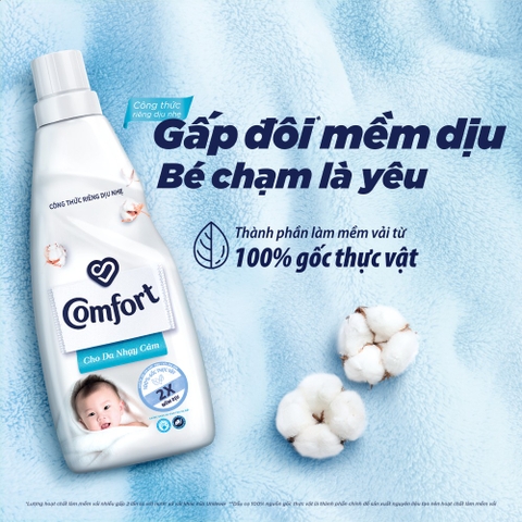 Nước Xả Vải Comfort Dịu Nhẹ Thơm Lành Tính Cho Quần Áo Bé - Túi 2.3L