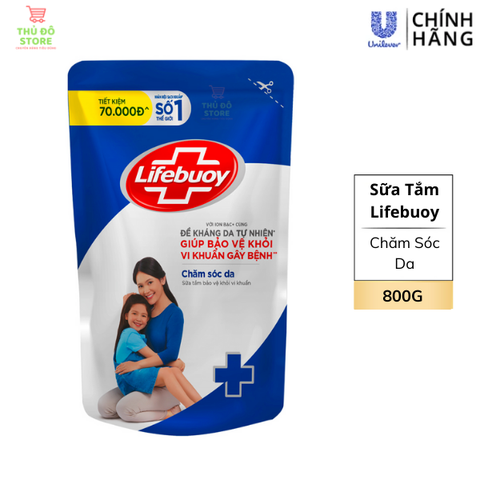 Sữa Tắm Lifebuoy Bảo Vệ Khỏi Vi Khuẩn - Túi 800G