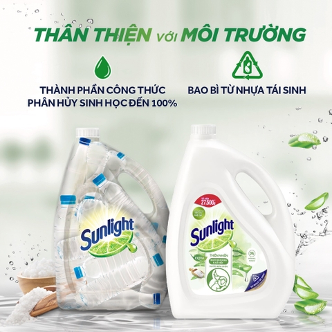 Nước Rửa Chén Bát Sunlight (Trắng) - Can 3.5Kg