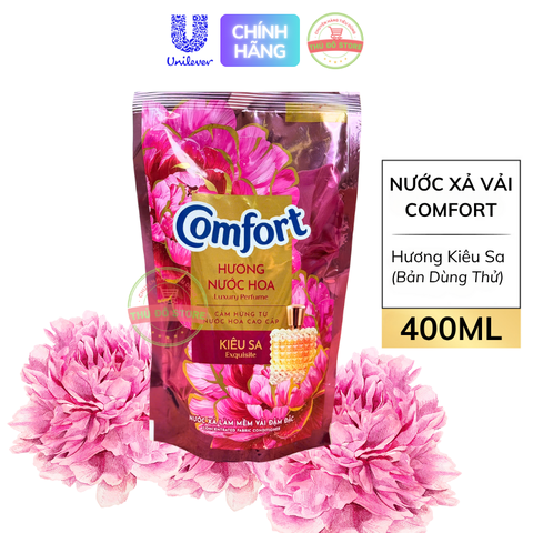 Nước Xả Vải Comfort Hương Nước Hoa Kiêu Sa - Túi 400ML (Bản Dùng Thử)