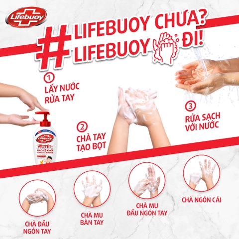 Nước Rửa Tay Lifebuoy Chai To 450G