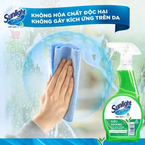 Nước Xịt Lau Sunlight Đa Năng Siêu Nhanh - Chai 520ML (Xanh Lá - Nâng Cấp Từ CIF)
