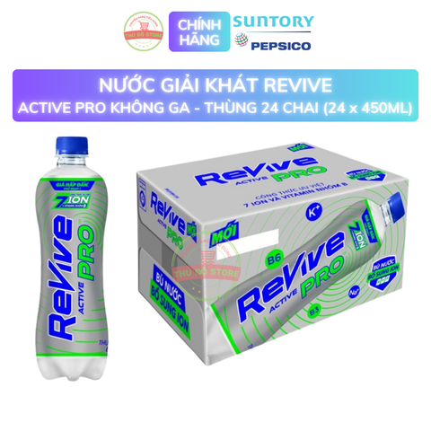 PEP Nước Điện Giải Revive Active Pro Thể Thao - Thùng 24 Chai x 450ML