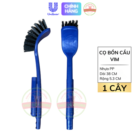 Chổi Cọ Vệ Sinh Bồn Cầu Vim Cán Nhựa PP Dài Có Lỗ Treo (Xanh Dương) - 1 Cây