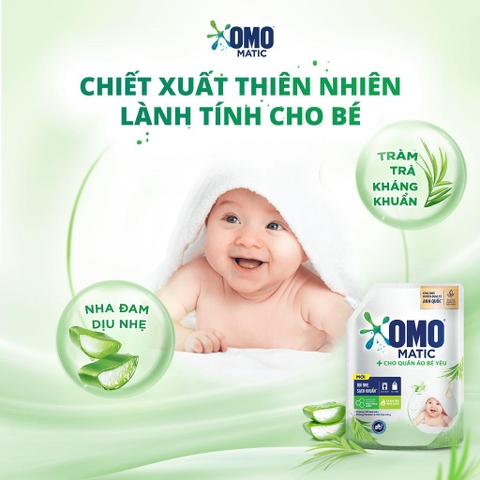Nước Giặt OMO Matic Cho Quần Áo Bé - Túi 3.6Kg