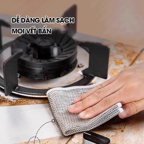 Khăn Rửa Chén Bát Lưới Kim Loại | Tấm Lưới Kim Loại | Khăn Rửa Chén | Khăn Lưới Kim Loại Rửa Chén Bát - 1 Khăn