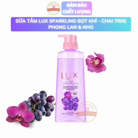 Sữa Tắm Lux Sparkling Bọt Khí Thơm Mát - Chai 700G