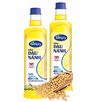 Dầu Ăn Simply Đậu Nành - Chai 1L