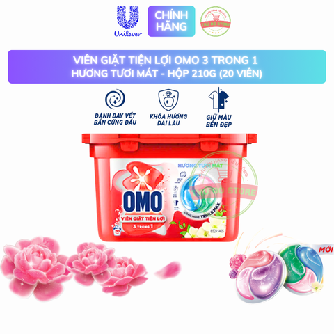 Hộp Viên Giặt Tiện Lợi OMO - Hộp 210G