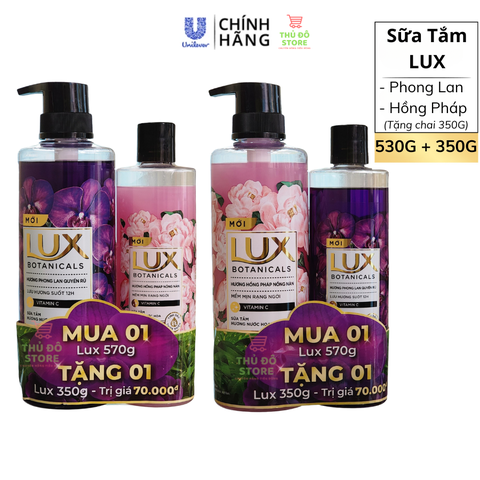 Sữa Tắm Lux Botanical Hương Nước Hoa Cao Cấp 570G (Tặng Chai 350G)