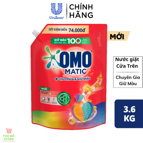 Nước Giặt OMO Matic Cửa Trên Chuyên Gia Giữ Màu - Túi 3.6Kg