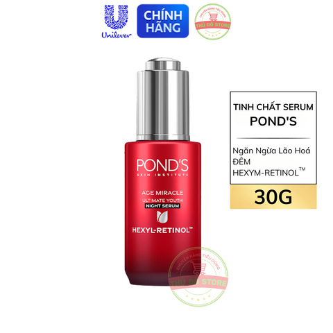 Serum Pond Age Miracle Ban Ngày & Đêm Mờ Đốm Nâu Và Nếp Nhăn Với 50X Hexyl-Retinol - Lọ 30G (Đỏ)