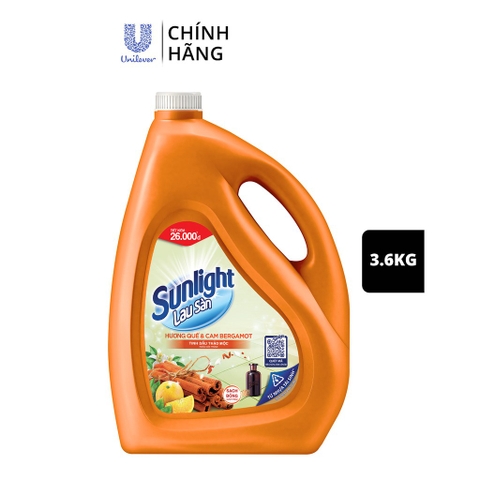 Nước Lau Sàn Sunlight Thiên Nhiên Chanh & Sả | Quế & Cam | Tre & Lô Hội - Can 3.6Kg