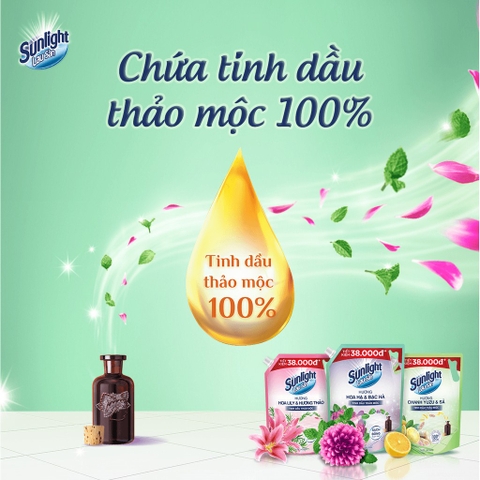 Nước Lau Sàn Sunlight Hương Hoa Oải Hương Lavender - Túi 700G (Dùng Thử)