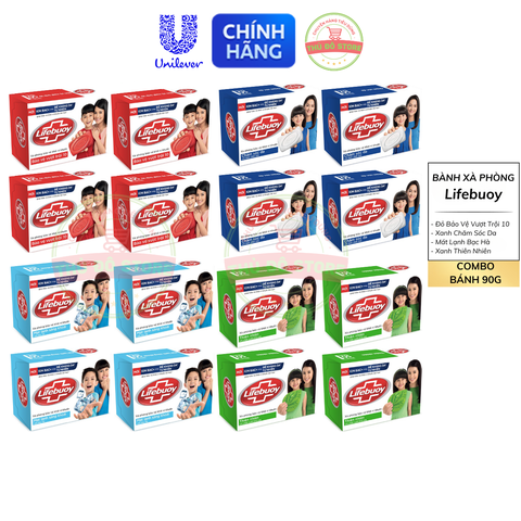 *CB16 Bánh Xà Phòng Lifebuoy Ion Bạc Kháng Khuẩn 90G - Đủ Loại