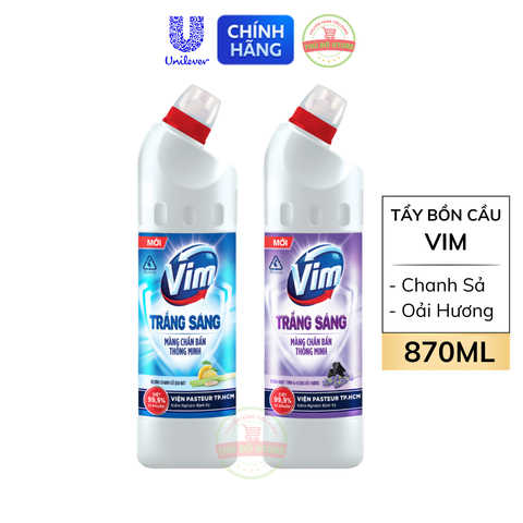Nước Tẩy Bồn Cầu Vim Trắng - Chai 870ML