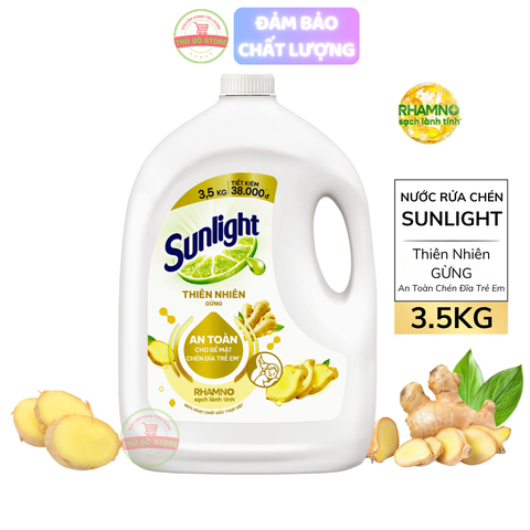 Nước Rửa Chén Bát Sunlight Gừng - Can 3.5KG