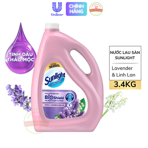 Nước Lau Sàn Sunlight Lavender - Can 3.4KG