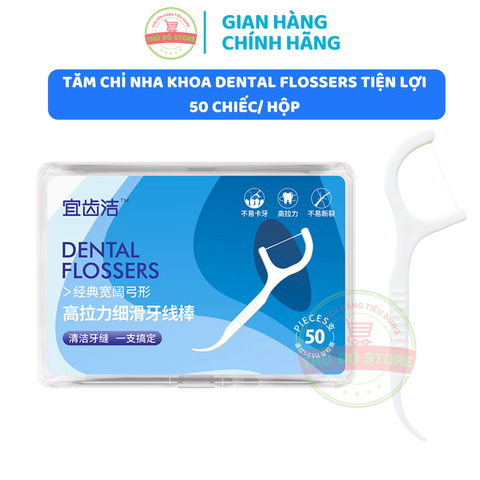 TĂM CHỈ NHA KHOA DENTAL FLOSSERS TIỆN LỢI 50 CHIẾC/ HỘP