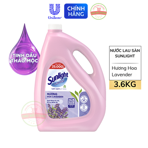 Nước Lau Sàn Sunlight Lavender - Can 3.6KG