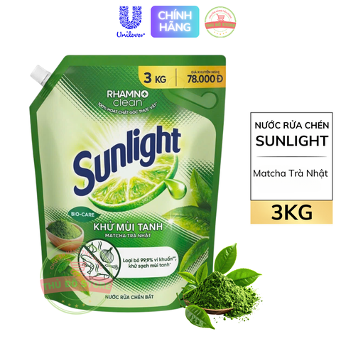 Nước Rửa Chén Bát Sunlight - Túi 3Kg