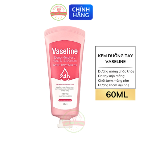 Kem Dưỡng Da Tay Và Móng Vaseline 24h Deep Moisture Hand & Nail Cream - Tuýp 60ML