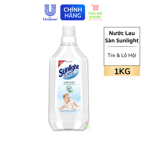 Nước Lau Sàn Sunlight Thiên Nhiên Trắng Tre & Lô Hội - Chai 1KG