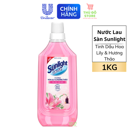 Nước Lau Sàn Sunlight Tinh Dầu Thảo Mộc Hoa Lily & Bạch Trà - Chai 1KG