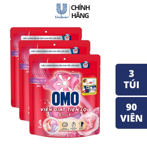 *CB3 Viên Giặt OMO MATIC Tiện Lợi 3 Trong 1 - 30 Viên/ Túi - Hương Tinh Tế