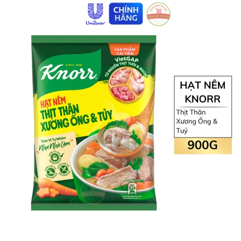 Hạt Nêm Knorr Từ Thịt Thăn Và Xương Ống & Tủy - Túi 900G (Tặng Túi Đường 500G)