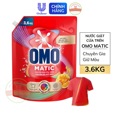 Nước Giặt OMO MATIC Cửa Trên Chuyên Gia Giữ Màu (Đỏ) - Túi 3.6KG