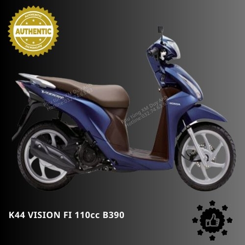 Bộ nhựa K44 VISION FI 110cc B390 Xanh đậm-nâu (21PC)