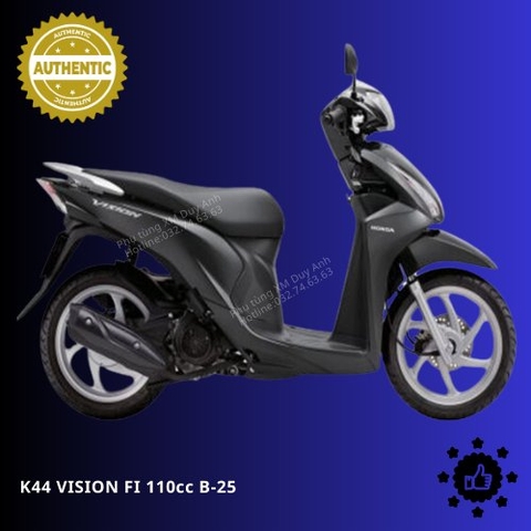 Bộ nhựa K44 VISION FI 110cc B-25 đen sần