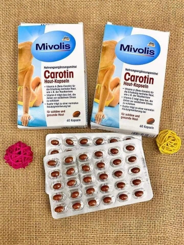 Viên uống chống nắng Mivolis Carotin Haut-Kapseln