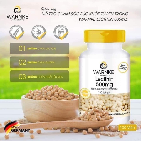 TINH CHẤT MẦM ĐẬU NÀNH WARNKE LECITHIN 500MG