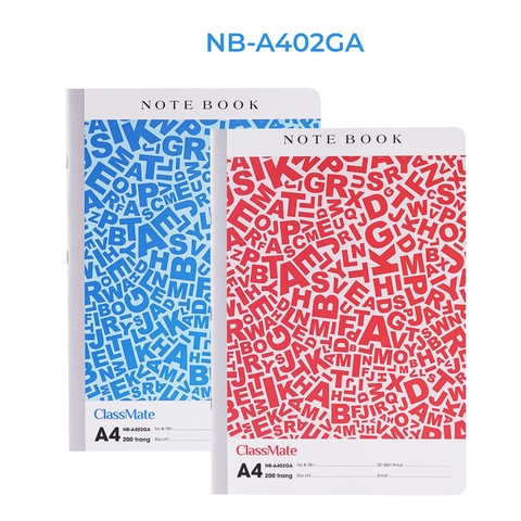 Sổ A4   NB-A402GA, ĐL 60gsm, 200 trang