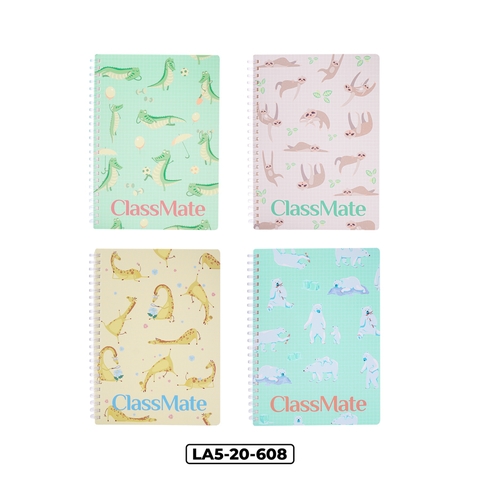 Sổ LA5-20-608, Khổ A5, lò xo mềm, chấm dotgrid, ĐL 80gsm, 200 trang