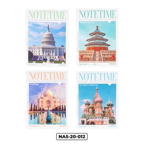NA5-20-012, Khổ A5, 4 ly ngang, ĐL 70 gsm, 200 trang
