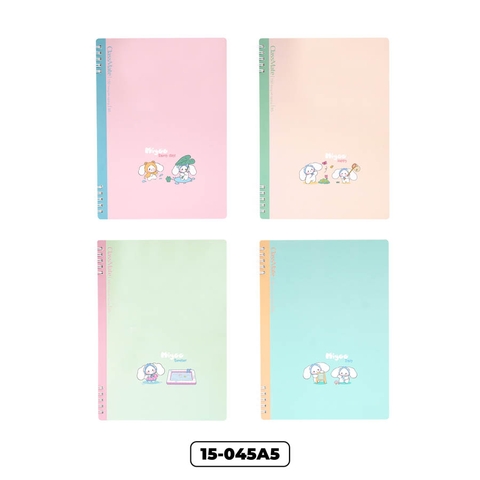 Sổ 15-045A5, Khổ A5, lò xo đôi 2 đầu, dòng kẻ ngang, ĐL 100gsm, 150 trang