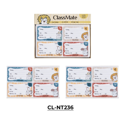 Nhãn vở cat zodiac CL-NT236 ( 12 cung)