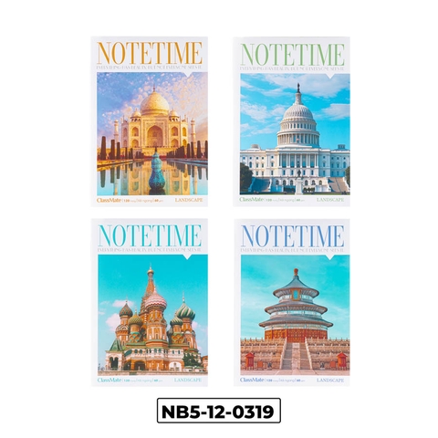 Vở NB5-12-0319 Khổ B5, dòng kẻ ngang, ĐL 60gsm, 120 trang