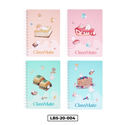 Sổ LB5-20-004, Khổ B5, dòng kẻ ngang, ĐL100gsm, 200 trang