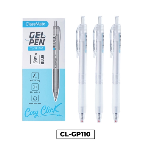 Bút gel bấm Cosy CL-GP110B xanh 0.5mm